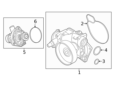 Water Pump for 2021 BMW X6 #1
