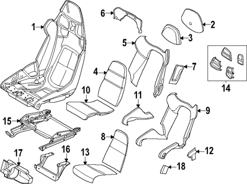 Front Seat Components for 2023 Porsche 911 #4