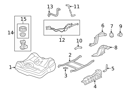 Fuel System Components for 2002 Acura RSX #0