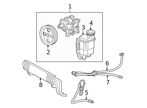 Pump & Hoses for 2012 Ram 2500 #2