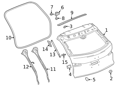 Liftgate for 2022 Cadillac XT4 #1