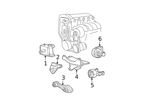Engine & Trans Mounting for 2005 Pontiac Sunfire #0