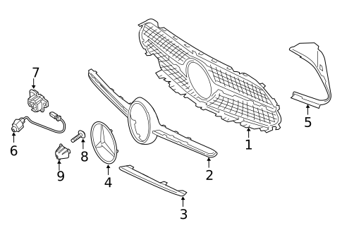 Grille & Components for 2020 Mercedes-Benz Sprinter 2500 #1