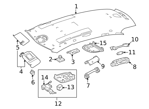 Interior Trim - Roof for 2007 Mercedes-Benz R 63 AMG® #0