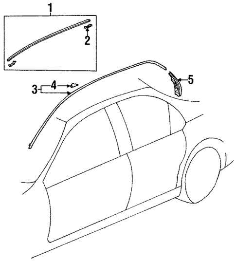 Exterior Trim - Roof for 1997 Honda Accord #0