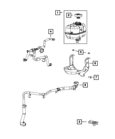 Engine Coolant Reservoir (Bottle) for 2023 Jeep Wrangler #1