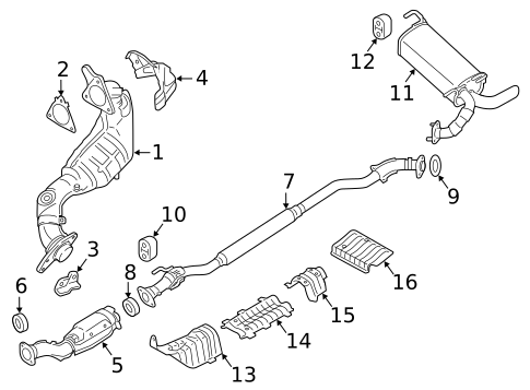 Exhaust Components for 2015 Nissan Juke #2