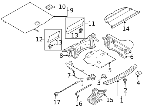 INTERIOR TRIM - REAR BODY for 2015 INFINITI QX50 #0
