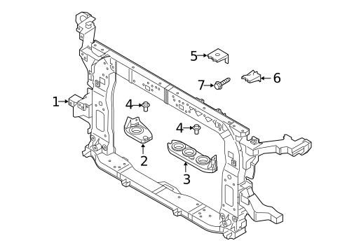 Radiator Support for 2023 Hyundai Palisade #0