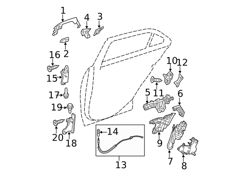 Lock & Hardware for 2014 Mercedes-Benz E63 AMG S #9