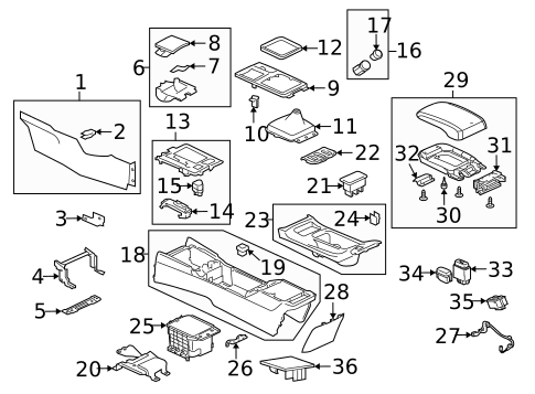 Center Console for 2012 Mitsubishi Lancer #0