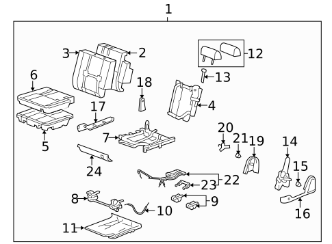 Front Seat Components for 2011 GMC Yukon #11