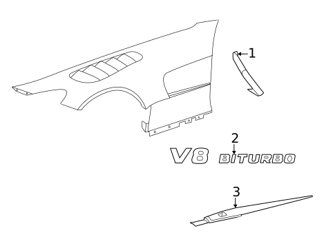 Exterior Trim - Fender for 2021 Mercedes-Benz AMG GT Black Series #0
