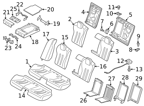 Rear Seat Components for 2015 BMW M6 Gran Coupe #0
