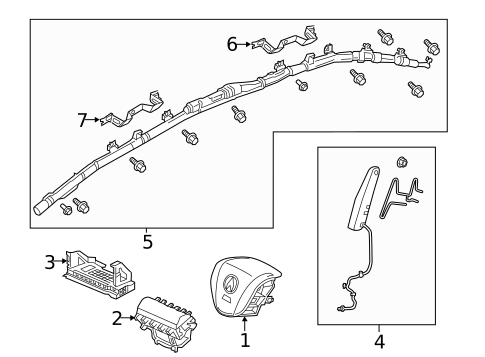 Air Bag Components for 2016 Acura RLX #0