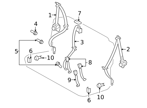 Seat Belt for 2013 Toyota FJ Cruiser #0