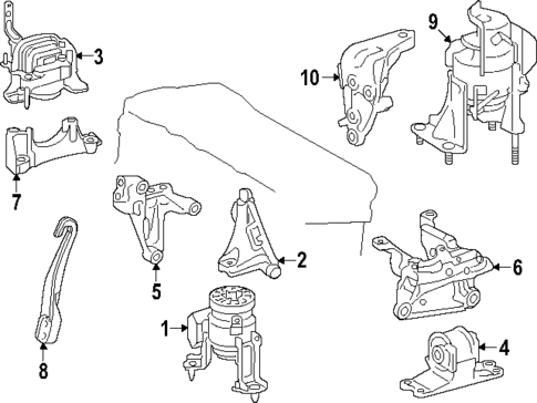 Engine & Trans Mounting for 2025 Toyota Grand Highlander #0