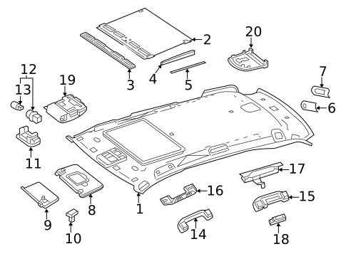 Interior Trim - Roof for 2017 Mercedes-Benz GLE 63 AMG® #2