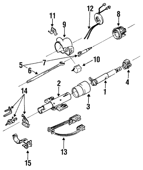 Steering Column & Wheel for 1991 Oldsmobile 98 #0