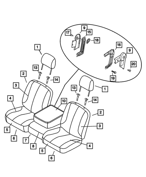 Front Seats - First Row for 2008 Dodge Ram 1500 #4