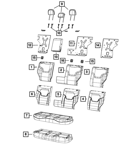 Rear Seats - Second Row for 2016 Jeep Renegade #0