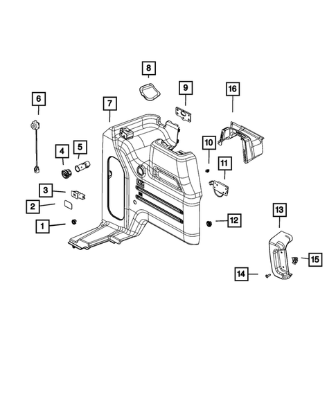 Panels - Moldings - Scuff Plates, Pillar, Cowl, 1/4 Panel Trim and Cargo Covers for 2020 Jeep Wrangler #3