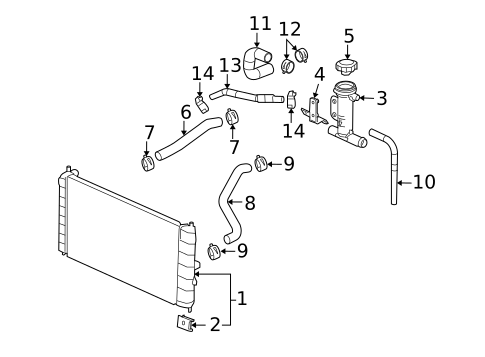 Radiator & Components for 2006 Saturn Ion #0