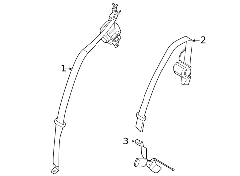 Rear Seat Belts for 2025 Kia Seltos #0