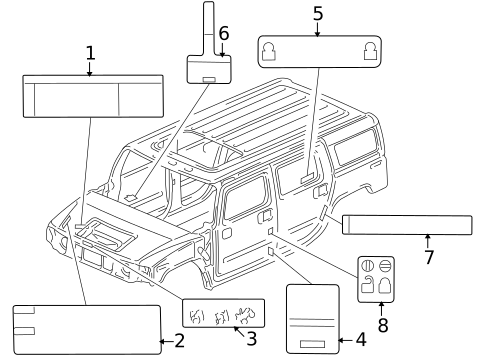Labels for 2008 Hummer H2 #0