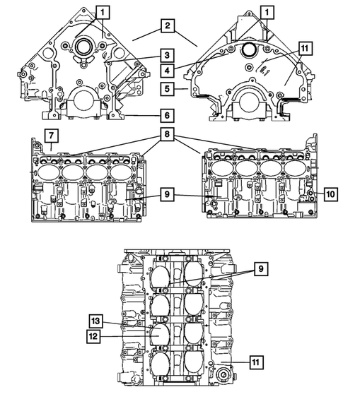 Cylinder Block for 2007 Dodge Magnum #0