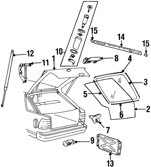Trunk for 1986 Saab 9000 #0