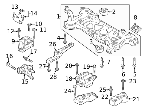 Engine & Trans Mounting for 2012 Volkswagen Passat #0