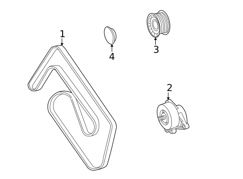 Belts & Pulleys for 2005 Mercedes-Benz S 55 AMG® #0