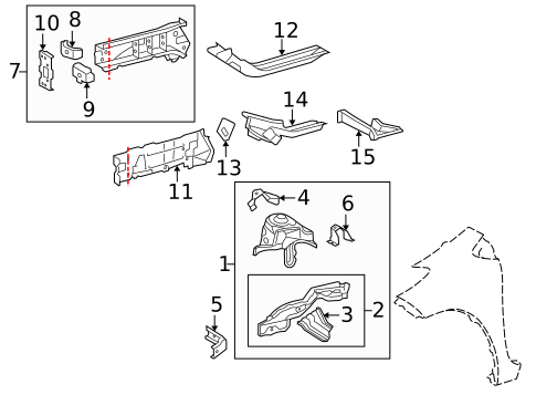Structural Components & Rails for 2012 Toyota Yaris #0