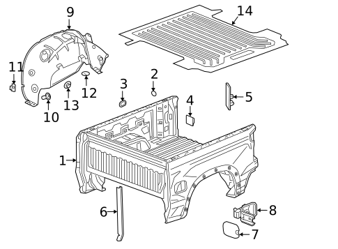Pick UP Box for 2023 Chevrolet Silverado 2500 HD #1