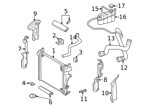 Radiator & Components for 2002 Mercedes-Benz S 430 #0