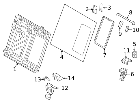 Rear Seat Components for 2015 Volkswagen GTI #4