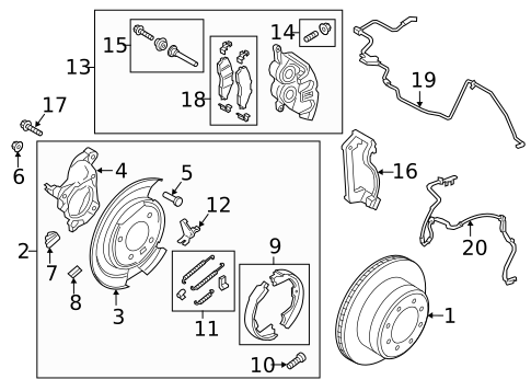 Rear Brakes for 2017 Ford F-450 Super Duty #1