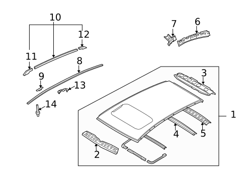 Roof & Components for 2006 INFINITI FX35 #0