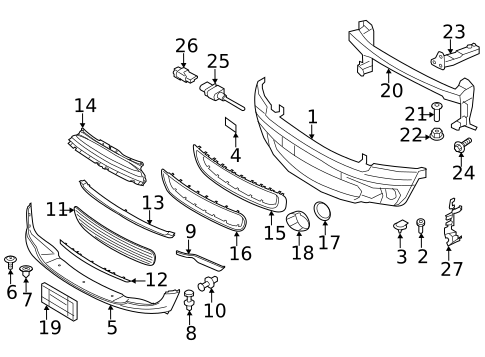 Bumper & Components - Front for 2013 Mini Cooper #1