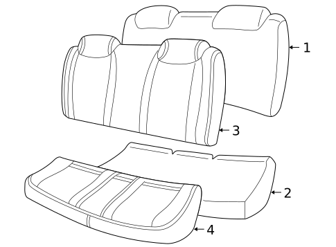 Rear Seat Components for 1999 Buick Regal #1
