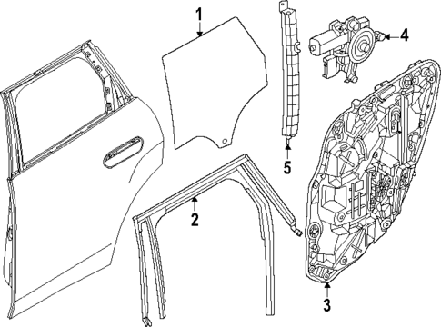 Glass - Rear Door for 2025 Mini Countryman #0