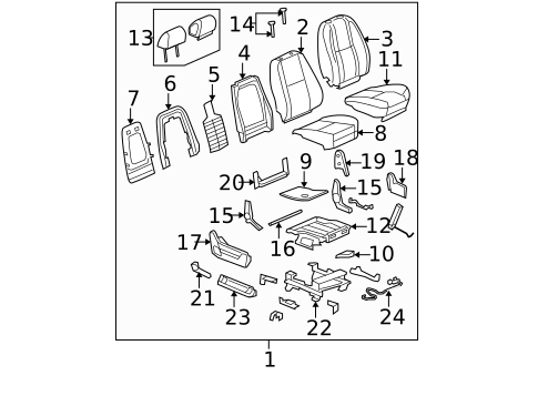Front Seat Components for 2007 Cadillac Escalade ESV #6