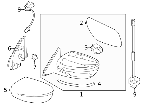 Outside Mirrors for 2017 Nissan Rogue #0