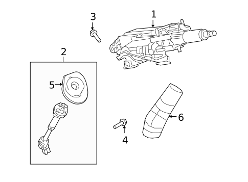 Steering Column Assembly for 2013 Buick Enclave #0