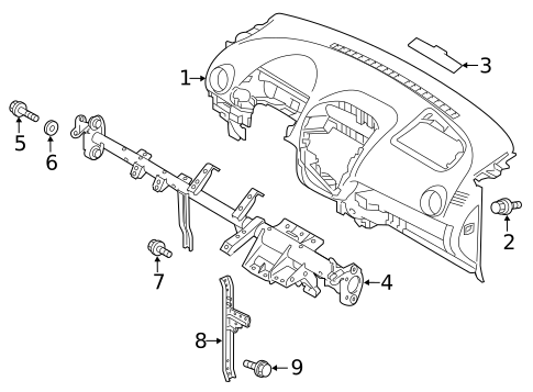 Instrument Panel for 2014 Mitsubishi Mirage #0