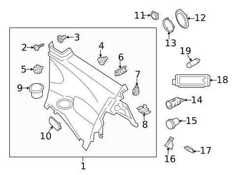 Interior Trim - Quarter Panels for 2015 Mini Cooper #2