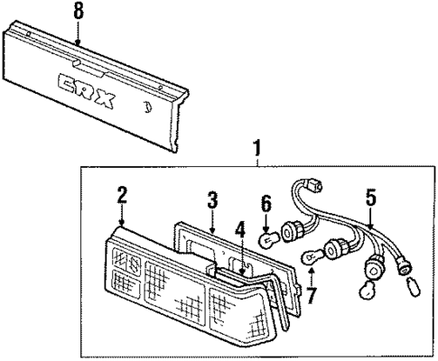 Backup & Tail Lamps for 1986 Honda Civic #0