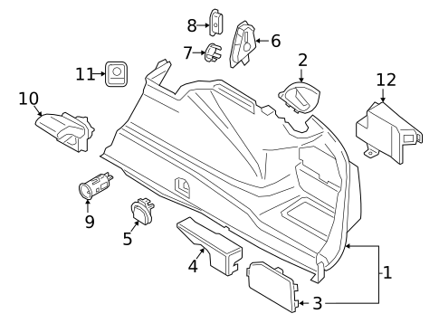 Interior Trim - Rear Body for 2020 BMW 540i #1