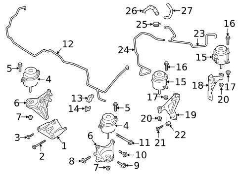 Engine Mounting for 2023 Porsche 718 Boxster #0